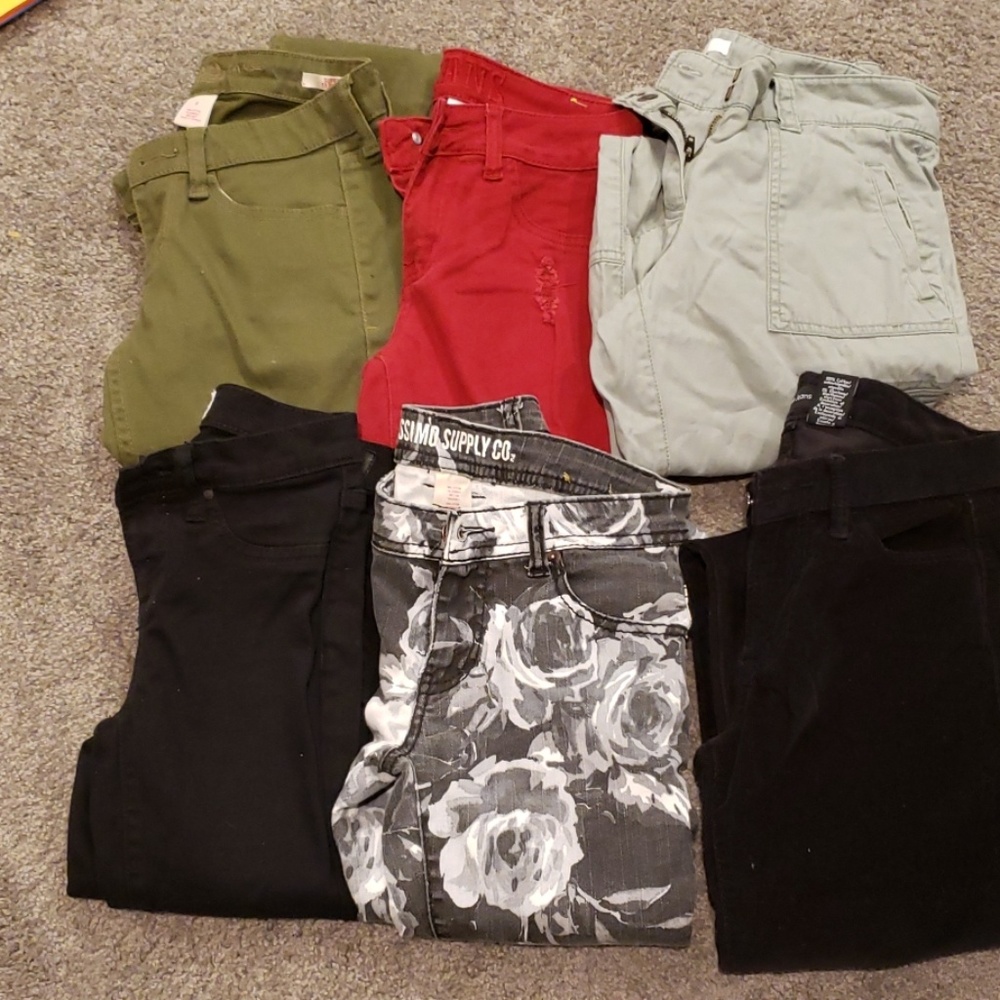 6 pair pants--Ann Taylor Loft; Arizona